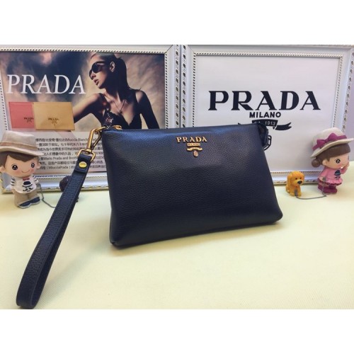 Prada Men's Leather Pouch 3311 Black