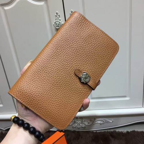 Hermes Dogon Wallet Togo Leather H001 Brown