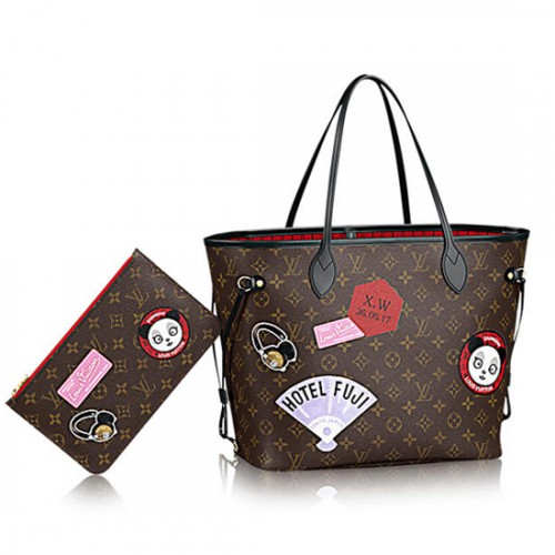 Louis Vuitton Neverfull MM My World Tour P00176 Monogram Canvas