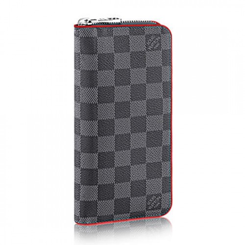 Louis Vuitton Zippy Wallet Vertical N63304 Damier Graphite Canvas