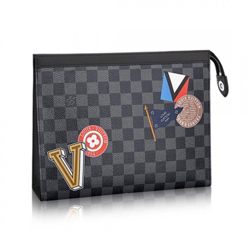 Louis Vuitton Pochette Voyage MM N64442 Damier Graphite Canvas