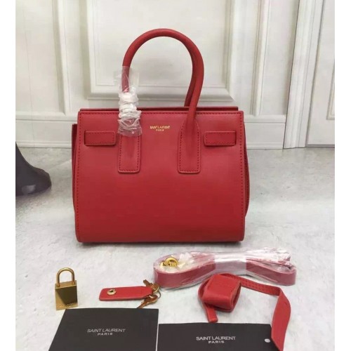 Saint Laurent Sac De Jour Small Tote Red 22cm