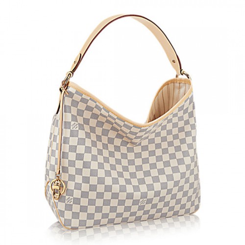 Louis Vuitton N41464 Delightful MM Hobo Bag Damier Azur Canvas