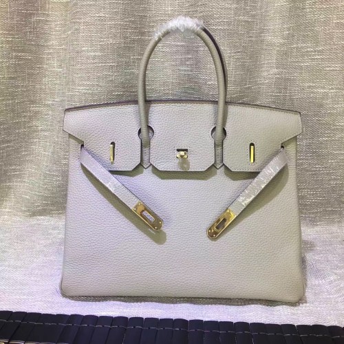 Hermes Birkin 35cm Togo leather Handbag light grey gold