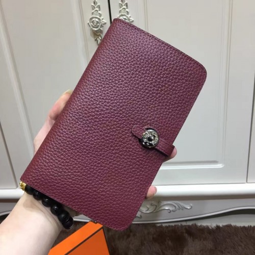 Hermes Dogon Wallet Togo Leather H001 Burgundy