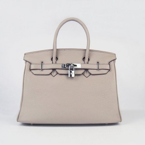 Hermes Birkin 30cm Togo leather Handbags grey silver