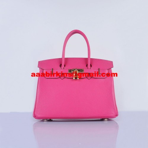 Hermes Birkin 30cm Togo Leather Handbags Rose Golden