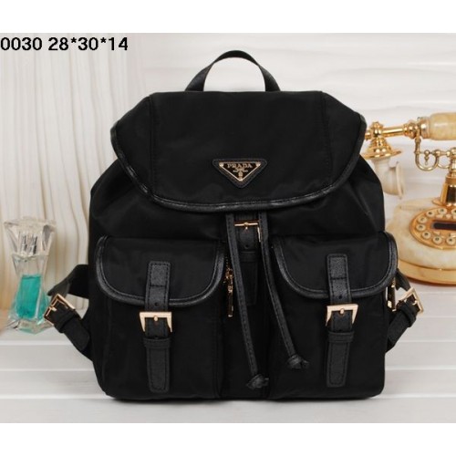 Prada Backpack 0030 Black Satchel