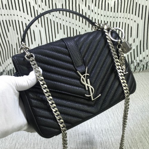 Saint Laurent Top Handle Chain Bag Black