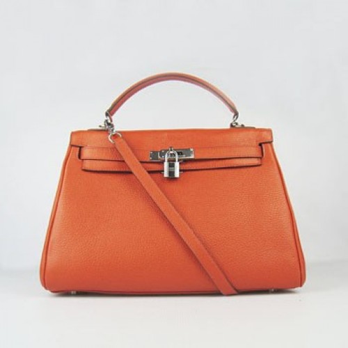 Hermes Kelly 32cm Togo leather 6108 orange silver