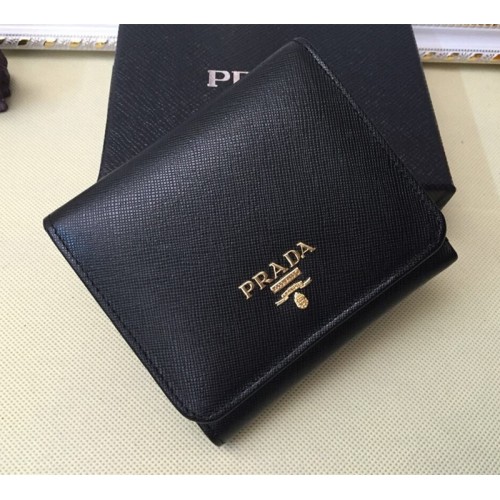 Prada 1M0176 Wallets Saffiano Leather in Black