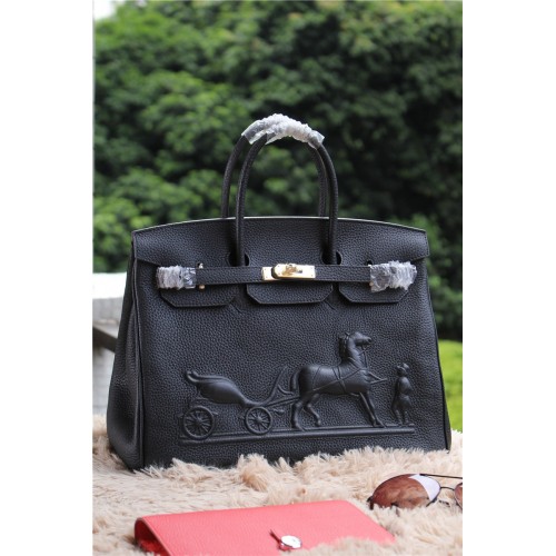 Hermes Birkin Horse Togo Leather Black 35cm