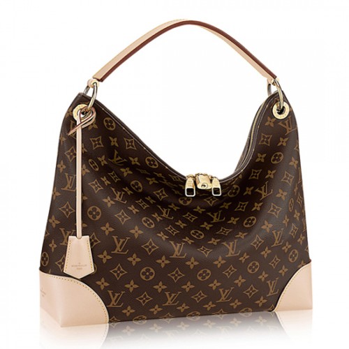 Louis Vuitton M41625 Berri MM Hobo Bag Monogram Canvas