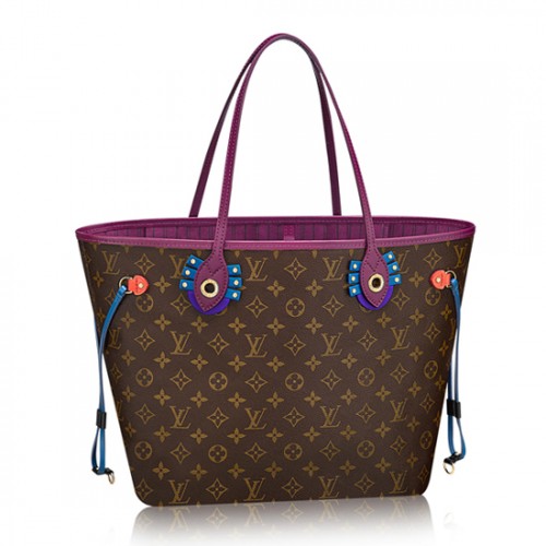 Louis Vuitton M41664 Neverfull MM Totem Shoulder Bag Monogram Canvas