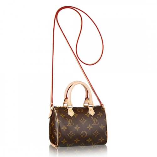 Louis Vuitton M61252 Nano Speedy Crossbody Bag Monogram Canvas