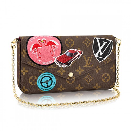 Louis Vuitton M62145 Pochette Felicie Chain Wallet Monogram Canvas