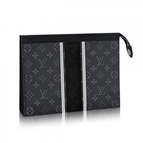 Louis Vuitton M64440 Pochette Voyage MM Monogram Eclipse Canvas