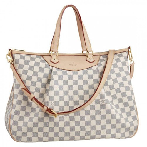 Louis Vuitton N41111 Siracusa GM Shoulder Bag Damier Azur Canvas