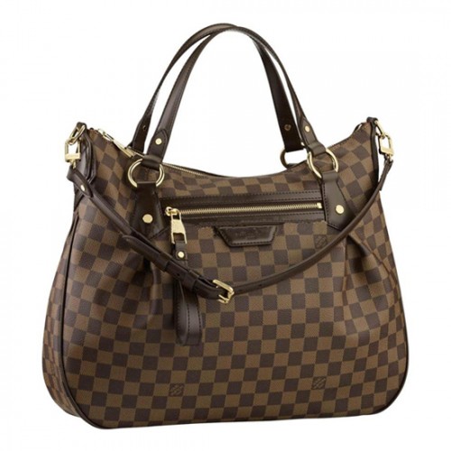 Louis Vuitton N41131 Evora MM Shoulder Bag Damier Ebene Canvas