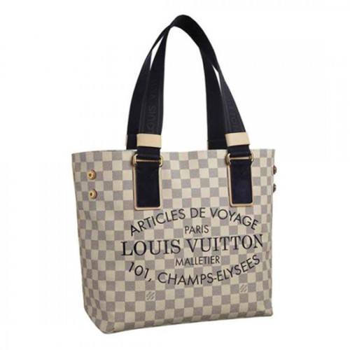 Louis Vuitton N41179 Cabas PM Shoulder Bag Damier Azur Canvas