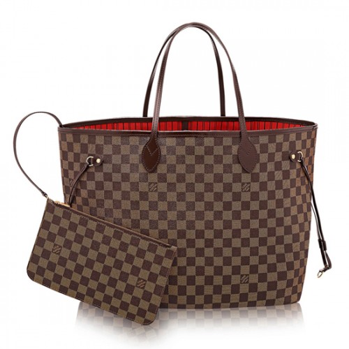 Louis Vuitton N41357 Neverfull GM Shoulder Bag Damier Ebene Canvas