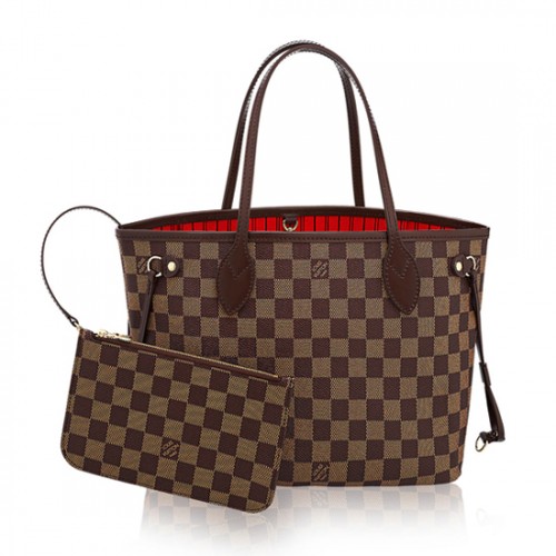 Louis Vuitton N41359 Neverfull PM Shoulder Bag Damier Ebene Canvas