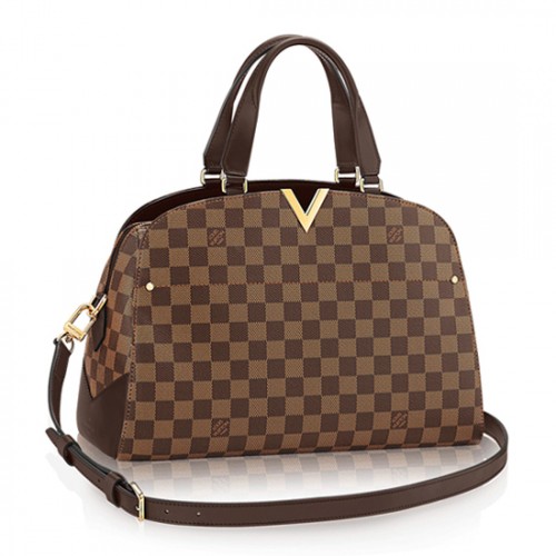 Louis Vuitton N41505 Kensington Bowling Shoulder Bag Damier Ebene Canvas