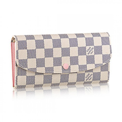 Louis Vuitton N41625 Emilie Wallet Damier Azur Canvas