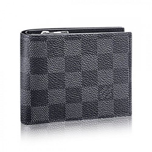 Louis Vuitton N41635 Amerigo Wallet Damier Graphite Canvas