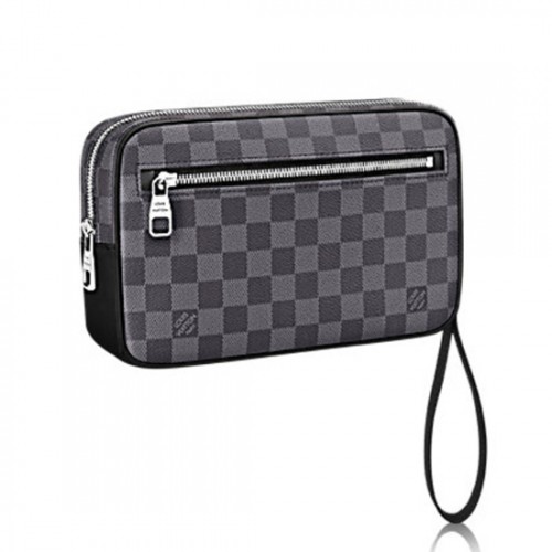 Louis Vuitton N41664 Kasai Clutch Damier Graphite Canvas