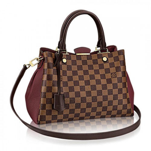 Louis Vuitton N41675 Brittany Tote Bag Damier Ebene Canvas