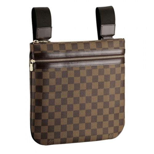 Louis Vuitton N51111 Pochette Bosphore Crossbody Bag Damier Ebene Canvas