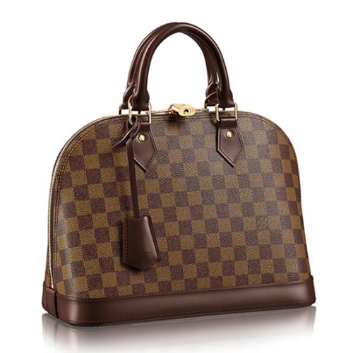 Louis Vuitton N53151 Alma PM Tote Bag Damier Ebene Canvas