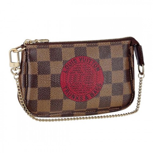 Louis Vuitton N58011 Mini Pochette Accessoires Trunks Bag Damier Ebene Canvas