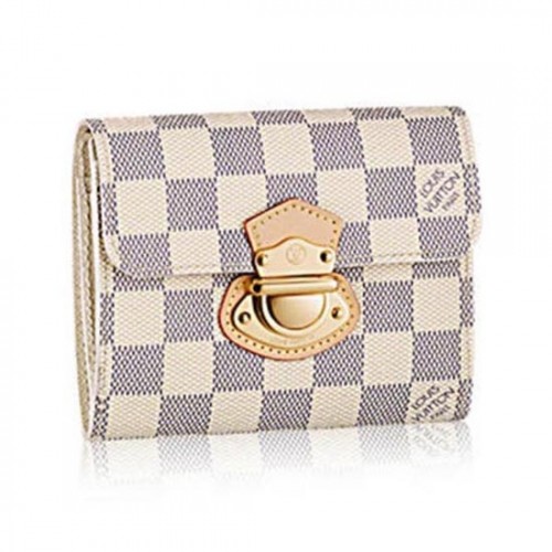 Louis Vuitton N60030 Joey Wallet Damier Azur Canvas