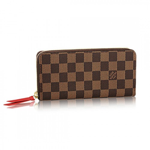 Louis Vuitton N60534 Clemence Wallet Damier Ebene Canvas