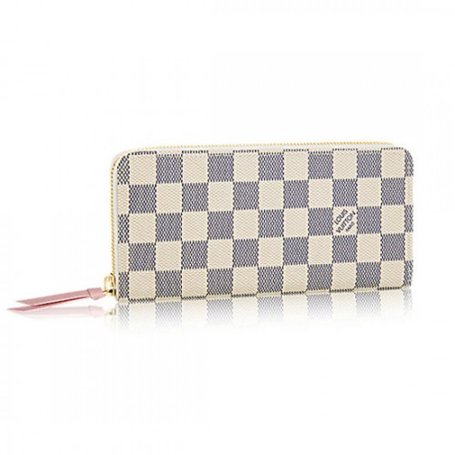 Louis Vuitton N61264 Clemence Wallet Damier Azur Canvas