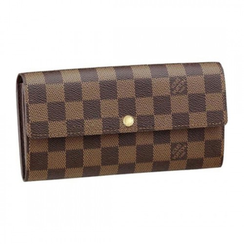 Louis Vuitton N61734 Sarah Wallet Damier Ebene Canvas