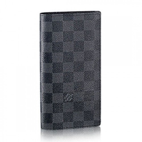 Louis Vuitton N62665 Brazza Wallet Damier Graphite Canvas