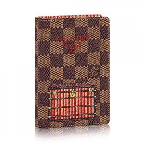 Louis Vuitton N63189 Passport Cover Damier Ebene Canvas