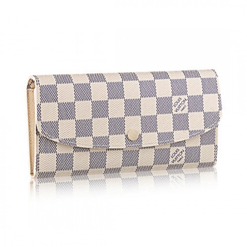 Louis Vuitton N63546 Emilie Wallet Damier Azur Canvas