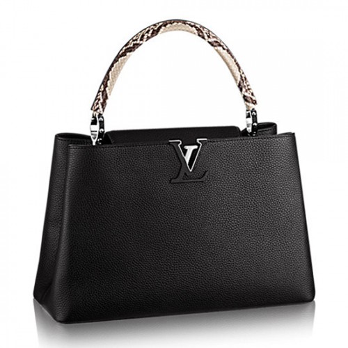 Louis Vuitton N91659 Capucines MM Tote Bag Taurillon Leather