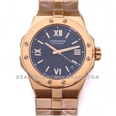 Alpine Eagle Large 41mm Black Dial in Rose Gold