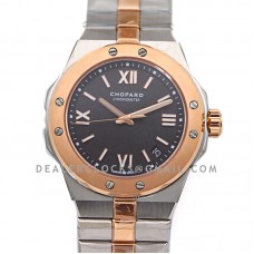 Alpine Eagle Large 41mm Black Dial in Steel/Rose Gold