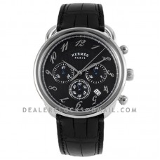 Arceau Chronographe 43 Black Dial in Steel