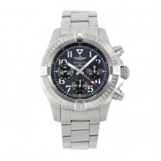 Avenger B01 Chronograph 45 Black Dial in Steel on Bracelet