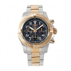 Avenger B01 Chronograph 45 Black Dial in Steel/Rose Gold on Bracelet