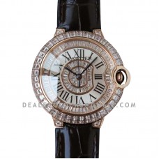 Ballon Bleu de Cartier 42mm White Dial with Diamonds in Rose Gold