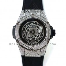 Big Bang Unico Sang Bleu Steel Pave Black