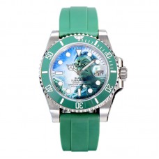 Blaken Submariner 116610 Hulk Dial on Rubber Strap